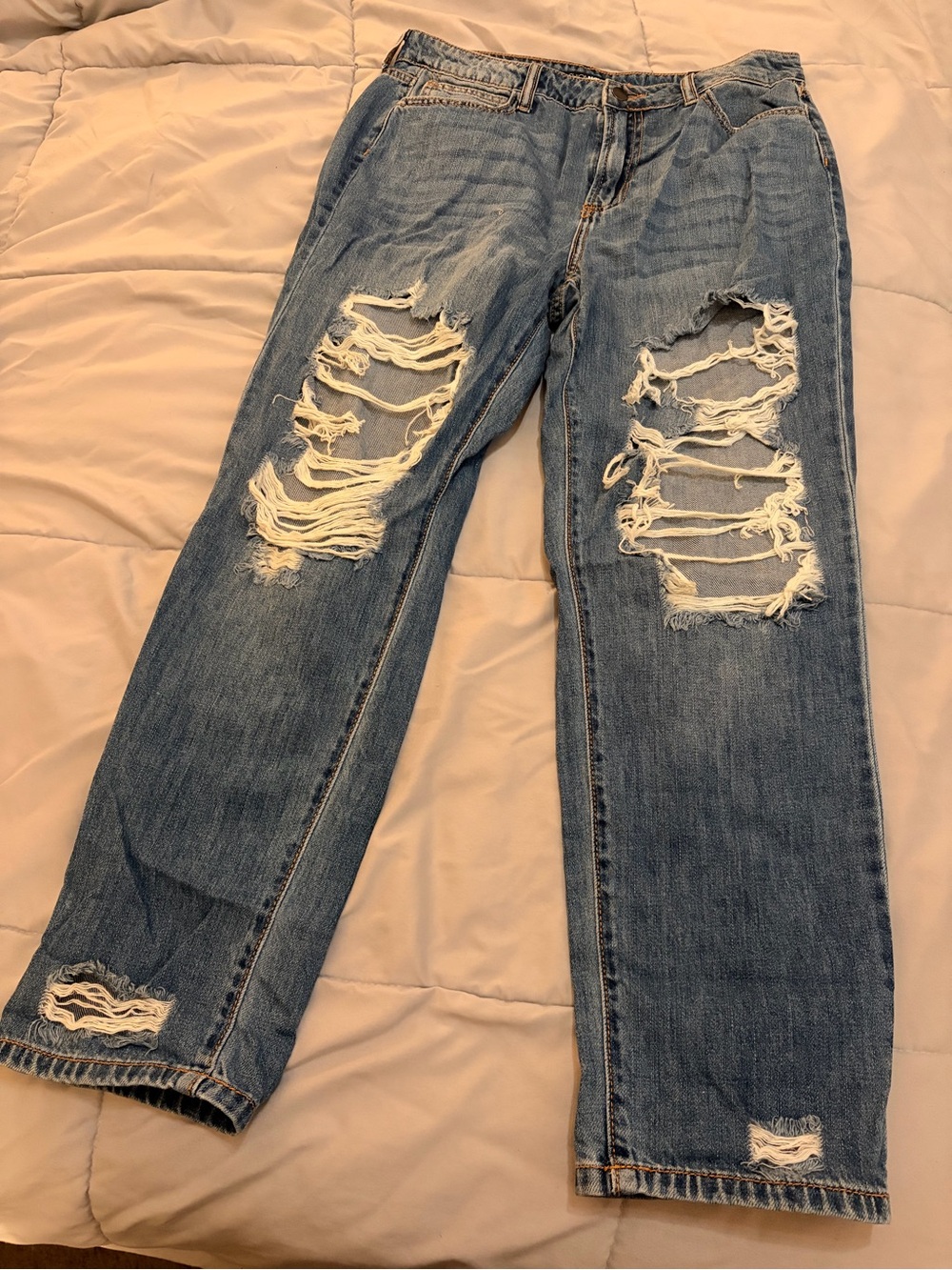 Light Blue Distressed Jeans